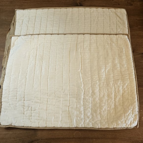 POTTERY BARN WASHED COTTON SILK GOLD IVORY STANDARD PILLOW SHAM 20 X 26 Set Of 2 - Picture 10 of 12